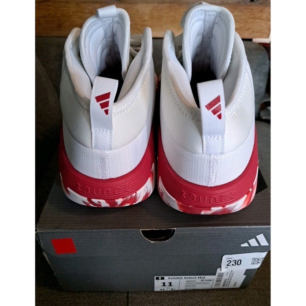 Womens‎ Size 11 - Adidas Exhibit Select Mid White Team Power Red NIB - Picture 4 of 9